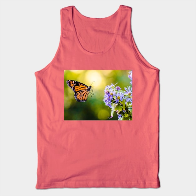 Monarch Butterfly Landing Photograph Tank Top by love-fi